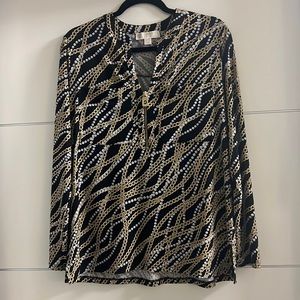 Michael Kors Chain & Pearls Blouse